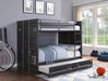 Cargo Gunmetal Bunk Bed (Full/Full) - Imperial Furniture (Las Vegas, NV) - Multi Location