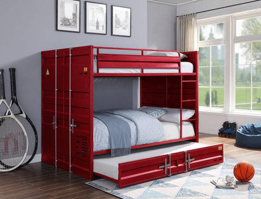 Cargo Red Bunk Bed (Full/Full) - Imperial Furniture (Las Vegas, NV) - Multi Location