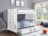Cargo White Bunk Bed (Full/Full) - Imperial Furniture (Las Vegas, NV) - Multi Location