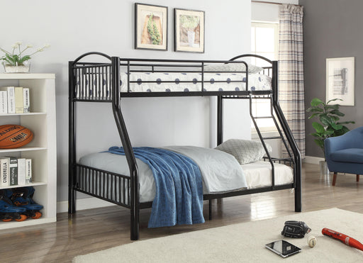 Cayelynn Black Bunk Bed (Twin/Full) - Imperial Furniture (Las Vegas, NV) - Multi Location