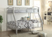 Cayelynn Silver Bunk Bed (Twin/Full) - Imperial Furniture (Las Vegas, NV) - Multi Location