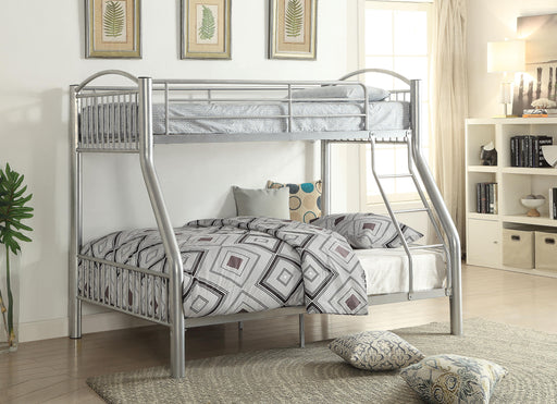 Cayelynn Silver Bunk Bed (Twin/Full) - Imperial Furniture (Las Vegas, NV) - Multi Location