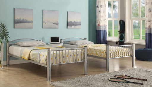 Cayelynn Silver Bunk Bed (Twin/Twin) - Imperial Furniture (Las Vegas, NV) - Multi Location