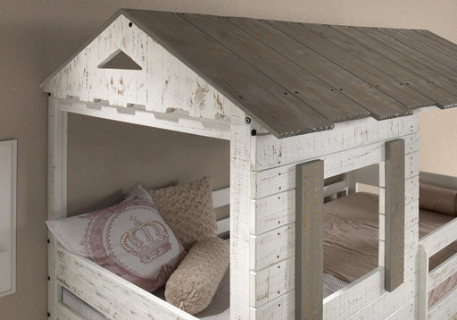 Darlene Rustic White Twin/Twin Bunk Bed - Imperial Furniture (Las Vegas, NV) - Multi Location