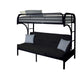 Eclipse Black Bunk Bed (Twin XL/Queen/Futon) - Imperial Furniture (Las Vegas, NV) - Multi Location