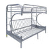 Eclipse Silver Bunk Bed (Twin/Full/Futon) - Imperial Furniture (Las Vegas, NV) - Multi Location