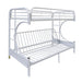 Eclipse White Bunk Bed (Twin/Full/Futon) - Imperial Furniture (Las Vegas, NV) - Multi Location