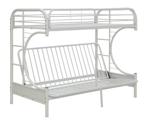 Eclipse White Bunk Bed (Twin XL/Queen/Futon) - Imperial Furniture (Las Vegas, NV) - Multi Location