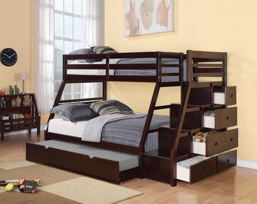 Jason Espresso Bunk Bed (Twin/Full) - Imperial Furniture (Las Vegas, NV) - Multi Location