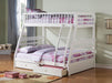 Jason White Bunk Bed (Twin/Full) - Imperial Furniture (Las Vegas, NV) - Multi Location
