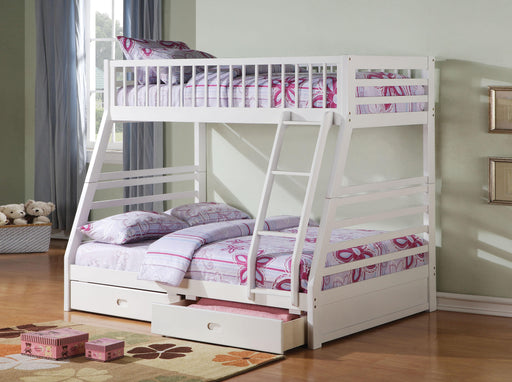 Jason White Bunk Bed (Twin/Full) - Imperial Furniture (Las Vegas, NV) - Multi Location