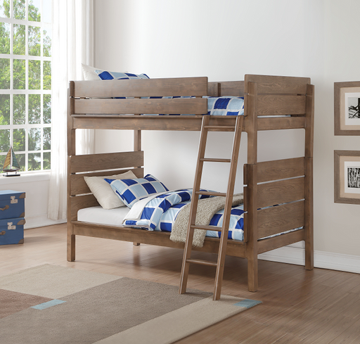 Ranta Antique Oak Bunk Bed (Twin/Twin) - Imperial Furniture (Las Vegas, NV) - Multi Location