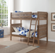 Ranta Antique Oak Bunk Bed (Twin/Twin) - Imperial Furniture (Las Vegas, NV) - Multi Location