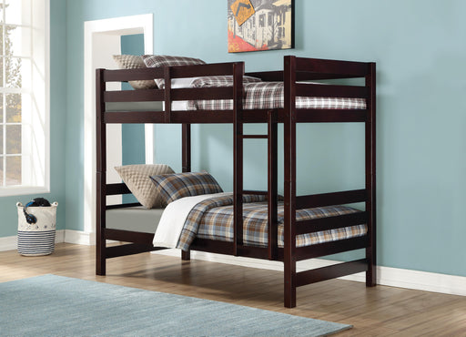 Ronnie Espresso Bunk Bed (Twin/Twin) - Imperial Furniture (Las Vegas, NV) - Multi Location