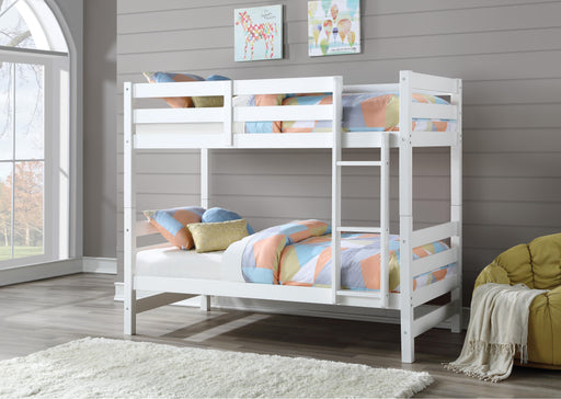 Ronnie White Bunk Bed (Twin/Twin) - Imperial Furniture (Las Vegas, NV) - Multi Location