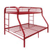 Tritan Red Bunk Bed (Twin/Full) - Imperial Furniture (Las Vegas, NV) - Multi Location