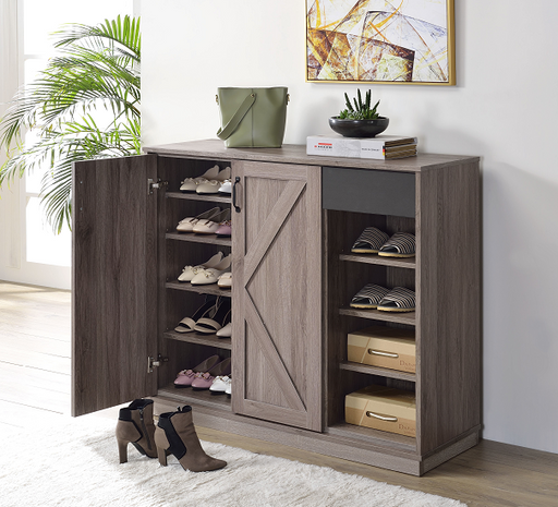 Toski Rustic Gray Oak Cabinet - Imperial Furniture (Las Vegas, NV) - Multi Location