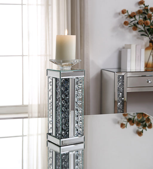 Nysa Mirrored & Faux Crystals Accent Candleholder - Imperial Furniture (Las Vegas, NV) - Multi Location