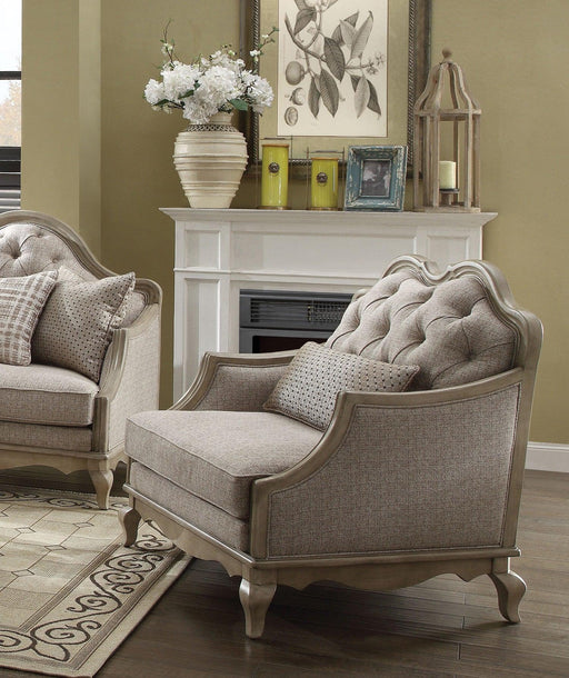 Acme Chelmsford Chair in Beige 56052 - Imperial Furniture (Las Vegas, NV) - Multi Location