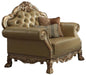 Acme Dresden Chair w/ 2 Pillows in Gold Patina 53162 - Imperial Furniture (Las Vegas, NV) - Multi Location