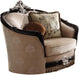 Acme Furniture Ernestine Chair with 2 Pillows in Tan and Black 52112 - Imperial Furniture (Las Vegas, NV) - Multi Location