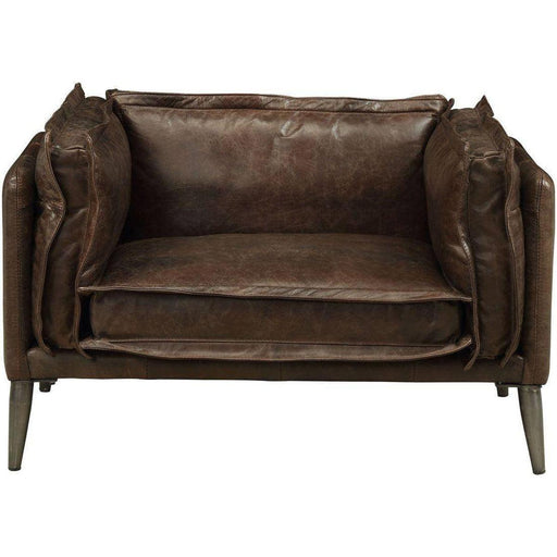 Acme Furniture Porchester Chair in Distress Chocolate 52482 - Imperial Furniture (Las Vegas, NV) - Multi Location