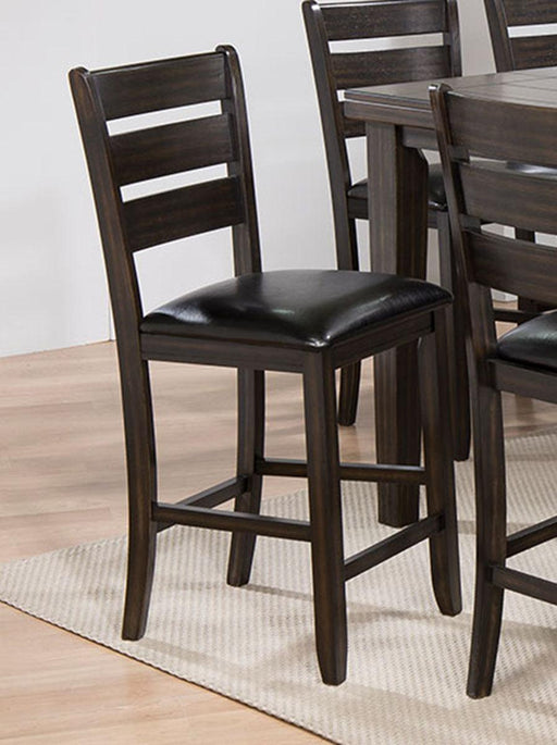 Acme Furniture Urbana Counter Height Chair in Black and Espresso (Set of 2) 74633 - Imperial Furniture (Las Vegas, NV) - Multi Location