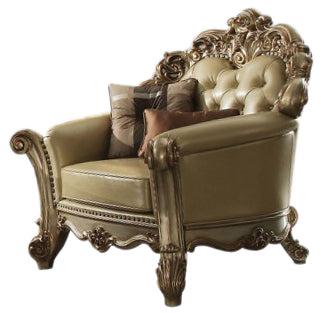 Acme Vendome Chair w/ 2 Pillows in Gold Patina 53002 - Imperial Furniture (Las Vegas, NV) - Multi Location