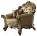 Acme Vendome Chair w/ 2 Pillows in Gold Patina 53002 - Imperial Furniture (Las Vegas, NV) - Multi Location
