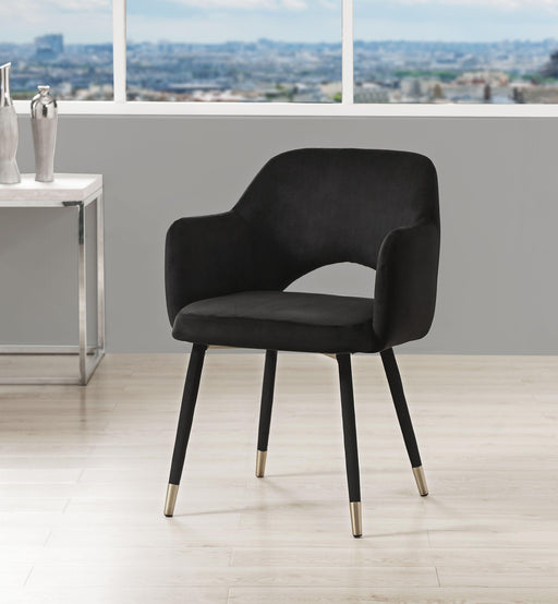 Applewood Black Velvet & Gold Accent Chair - Imperial Furniture (Las Vegas, NV) - Multi Location