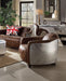 Brancaster Retro Brown Top Grain Leather & Aluminum Chair - Imperial Furniture (Las Vegas, NV) - Multi Location