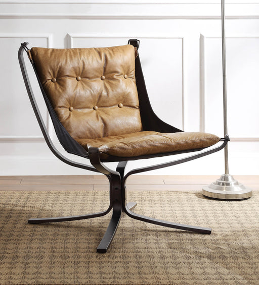 Carney Coffee Top Grain Leather Accent Chair - Imperial Furniture (Las Vegas, NV) - Multi Location