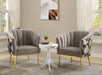 Colla Black Velvet & Gold Accent Chair - Imperial Furniture (Las Vegas, NV) - Multi Location