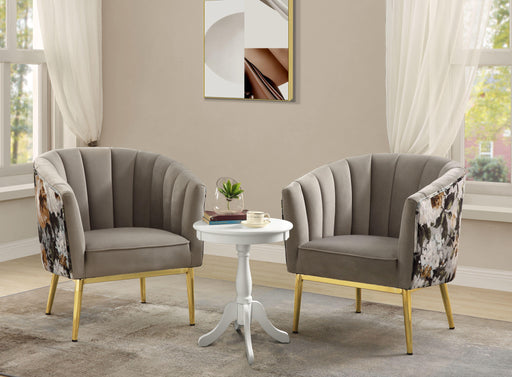 Colla Black Velvet & Gold Accent Chair - Imperial Furniture (Las Vegas, NV) - Multi Location
