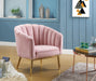 Colla Blush Pink Velvet & Gold Accent Chair - Imperial Furniture (Las Vegas, NV) - Multi Location