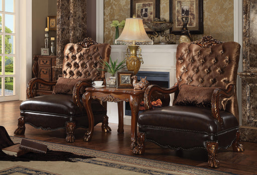 Dresden Golden Brown Velvet & Cherry Oak Chair & 1 Pillow - Imperial Furniture (Las Vegas, NV) - Multi Location