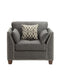 Laurissa Light Charcoal Linen Chair & 3 Pillows - Imperial Furniture (Las Vegas, NV) - Multi Location