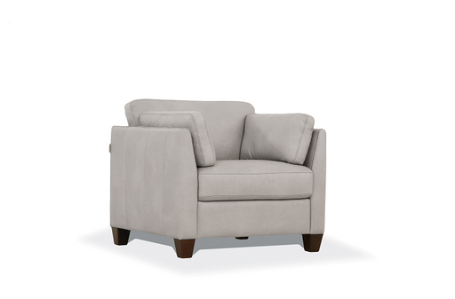 Matias Dusty White Leather Chair - Imperial Furniture (Las Vegas, NV) - Multi Location