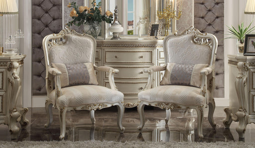 Picardy Fabric & Antique Pearl Chair & 1 Pillow - Imperial Furniture (Las Vegas, NV) - Multi Location