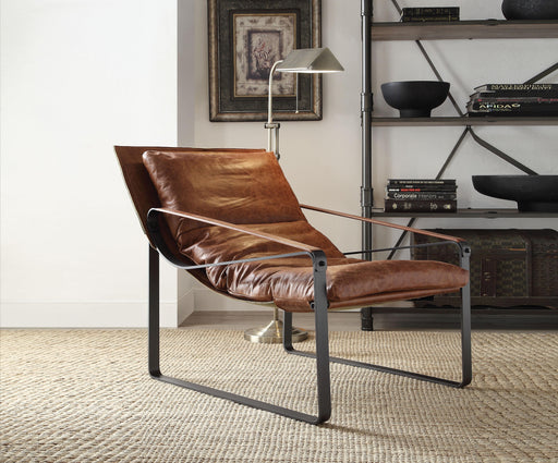 Quoba Cocoa Top Grain Leather Accent Chair - Imperial Furniture (Las Vegas, NV) - Multi Location