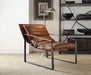 Quoba Cocoa Top Grain Leather Accent Chair - Imperial Furniture (Las Vegas, NV) - Multi Location