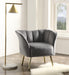 Reese Gray Velvet & Gold Accent Chair - Imperial Furniture (Las Vegas, NV) - Multi Location