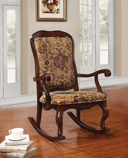 Sharan Fabric & Cherry Rocking Chair - Imperial Furniture (Las Vegas, NV) - Multi Location