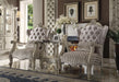 Versailles Ivory Velvet & Bone White Chair & 1 Pillow - Imperial Furniture (Las Vegas, NV) - Multi Location