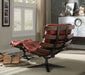 Gandy Antique Red Top Grain Leather Chair & Ottoman (2Pc Pk) - Imperial Furniture (Las Vegas, NV) - Multi Location