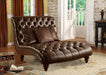 Anondale 2-Tone Brown PU Chaise & 3Pillows - Imperial Furniture (Las Vegas, NV) - Multi Location