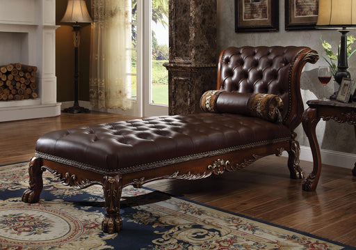 Dresden PU & Cherry Oak Chaise & Pillow - Imperial Furniture (Las Vegas, NV) - Multi Location