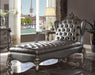 Versailles Silver PU & Antique Platinum Chaise - Imperial Furniture (Las Vegas, NV) - Multi Location