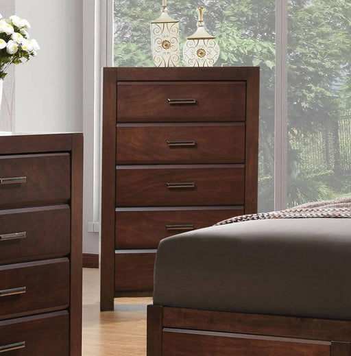 Acme Oberreit 5 Drawer Chest in Walnut 25796 - Imperial Furniture (Las Vegas, NV) - Multi Location