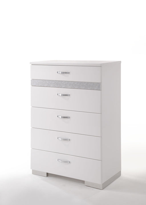 Naima II White High Gloss Chest - Imperial Furniture (Las Vegas, NV) - Multi Location
